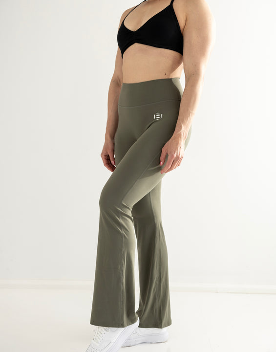 Flare -Leggings Olive Green