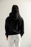 Unisex Gold Zipper Hoodie Deep Black