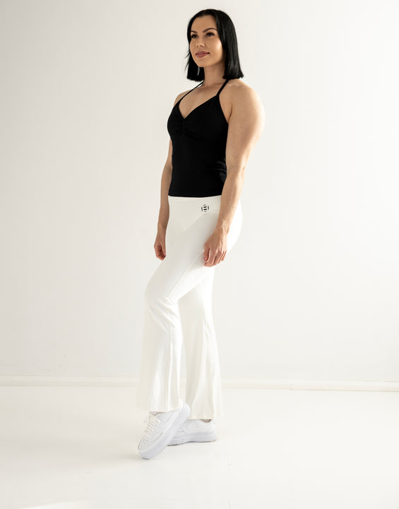 Flare -Leggings White