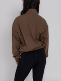 Everyday Comfort Half -Zip College Brown