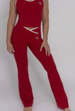 Everyday Line Flare -Leggings Cherry