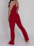 Everyday Line Flare -Leggings Cherry