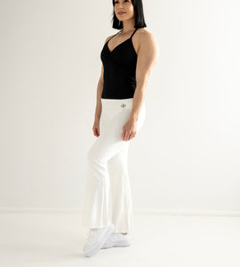 Flare -Leggings White