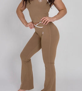Everyday Line Flare -Leggings Beige