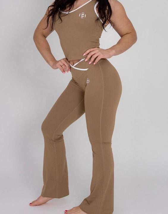 Everyday Line Flare -Leggings Beige