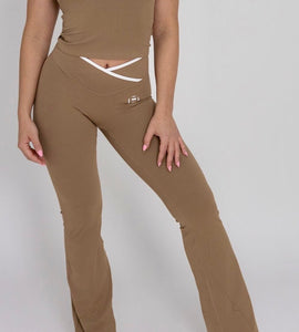 Everyday Line Flare -Leggings Beige
