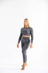 Exquisite Shape -Long Sleeve Charcoal