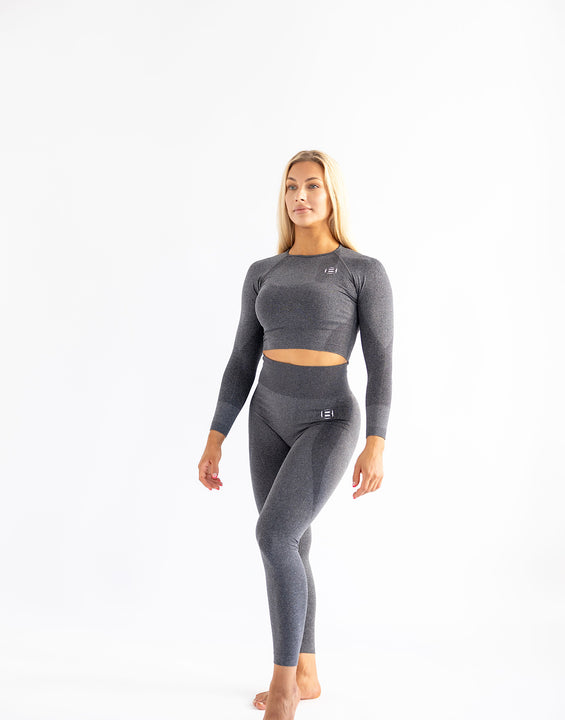 Exquisite Shape -Long Sleeve Charcoal