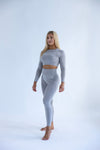 Exquisite Shape -Long Sleeve Pewter Grey