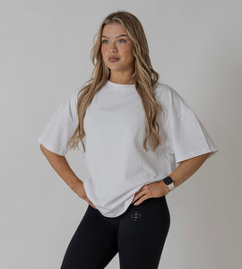 Less Talk More Action Oversize 2.0 T-Shirt White