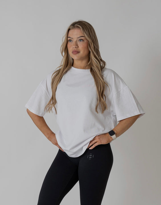 Less Talk More Action Oversize 2.0 T-Shirt White