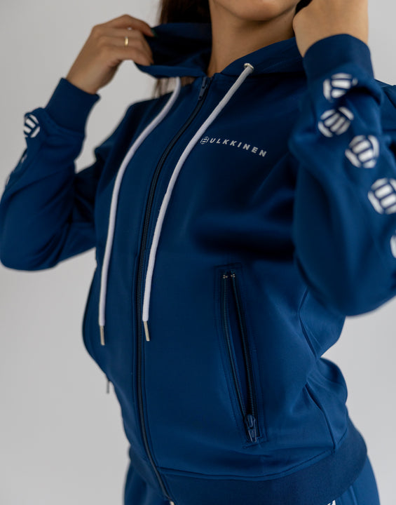 Hooded 3Peat Blue Trackjacket Women's