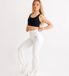 Flare -Leggings White