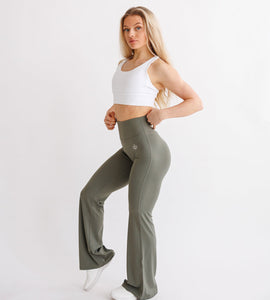 Flare -Leggings Olive Green
